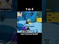 1 vs 4 🙄 Op Spray Look's Like Burst #shorts #bgmi #pubg #pubgshorts #pubgmobile #1vs4