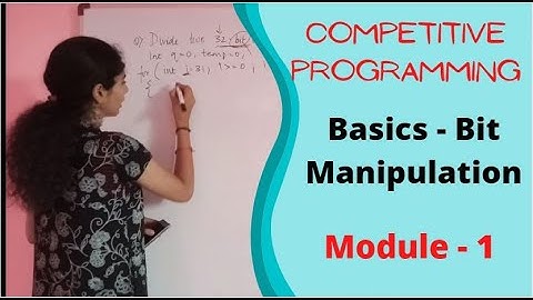 Competitive Programming - Bit Manipulation | Essentials | Part-1