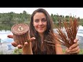 Making a basket from pine needles  start to finish project