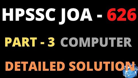 HPSSC JOA 626 PART 3 CS SOLVED #hpsscpaper #hppaper #hpssc #joa #joa817 #joa939 #cssolution