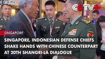 Singapore, Indonesian Defense Chiefs Shake Hands with Chinese Counterpart at Shangri-La Dialogue