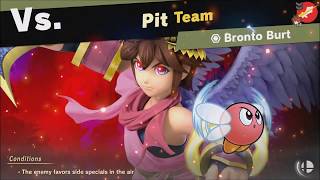 Super Smash Bros Ultimate Vs Pit Team Unlocks Bronto Burt World Of Light - Adventure Mode