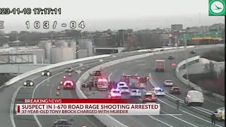 Suspect arrested in I-670 fatal road rage shooting