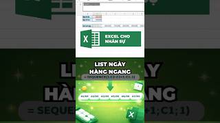 Tạo Date Timeline Tự Động Với SEQUENCE #excel #exceltips #hrflow # #hrsolutions