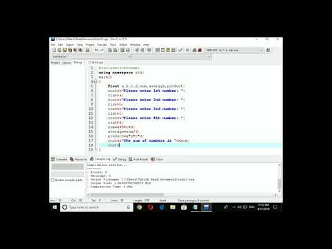 Calculate sum,average and product: (C++ Program Explained)