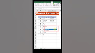 Cara Membuat Dropdown List Dengan Data Validation | Microsoft Excel | #shorts