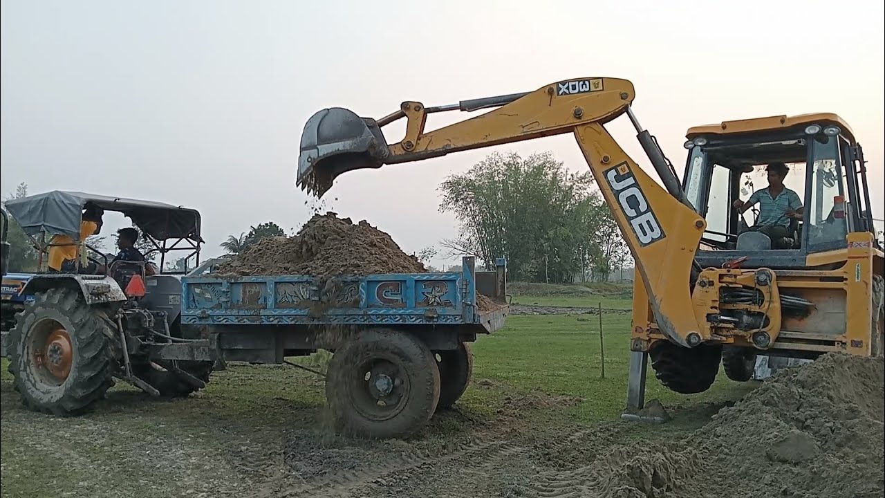 JCB 3DX tractor Mati loading Euro 50 Ahij Ali Vlogs YouTube