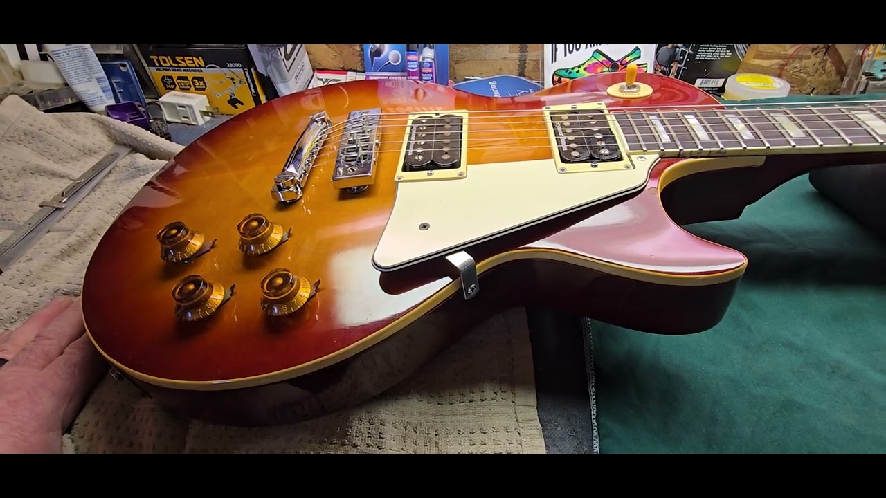 Checking out a 1974 Greco les paul copy . lawsuit era guitar. It's