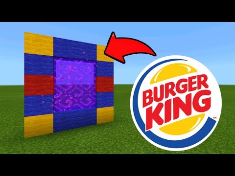 Minecraft Pe How To Make a Portal To The Burger King Dimension - Mcpe Portal To The Burger King!!!