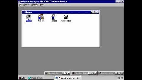 Windows NT 4.0 Program Groups Cancelled WIP