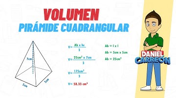 VOLUMEN DE UNA PIRAMIDE CUADRANGULAR Super facil  - para principiantes