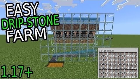SIMPLE 1.18 AUTOMATIC DRIP STONE FARM TUTORIAL in Minecraft Bedrock (Xbox/PS4/Windows10)