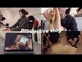 productive chill day vlog • mukbang, interning, watching web drama, shoe unboxing