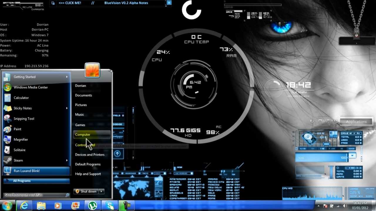 Featured Desktop Themes - Windows