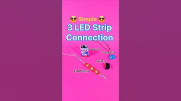 3 LED Strip Connection with 9v Battery and Switch 😎 Simple Connection #led #shorts #ytshorts