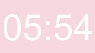 8 Minute Countdown Timer Pastel Pale Pink Screen MM SS