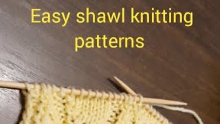 Easy knit/Craft 131: Easy shawl knitting pattern #ytshorts #knitting