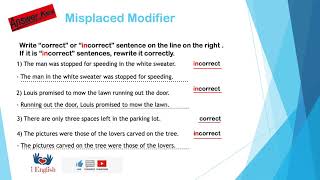 AnswerKey Misplaced Modifier