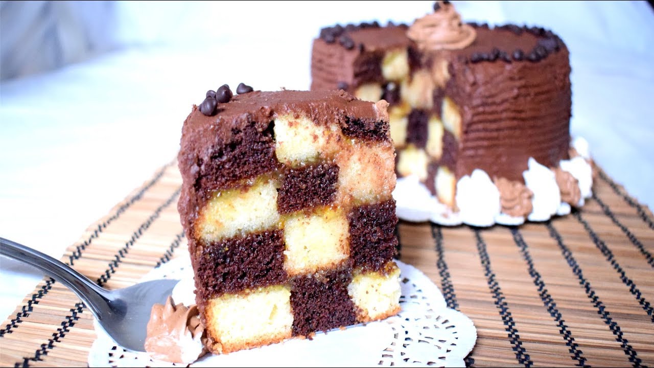 TORTA A SCACCHI - Checkerboard cake – Torta di Compleanno