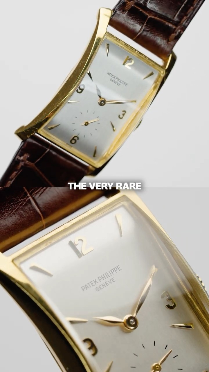 Patek Philippe Hour Glass Yellow Gold Silver Dial Vintage Mens