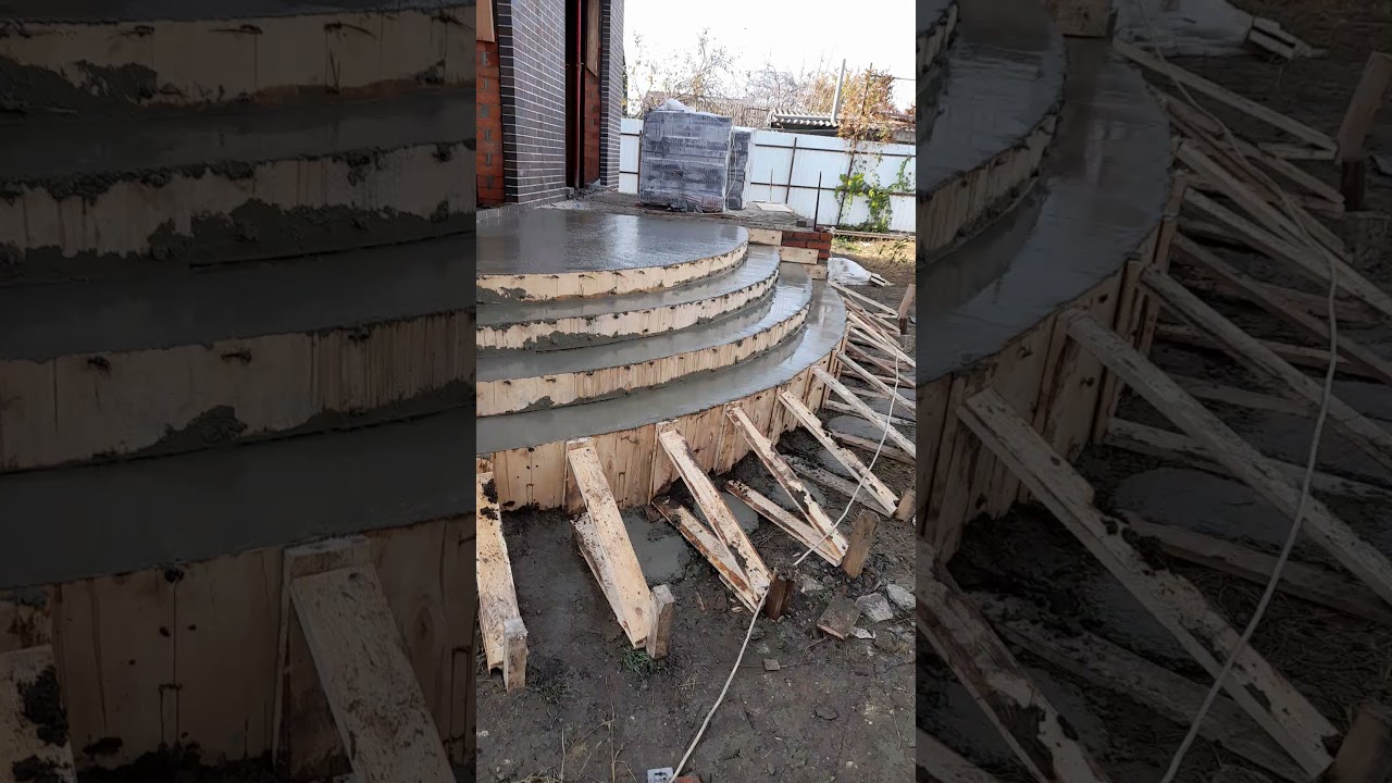 #Крыльцо #монолит #Стройка #заливка бетона огромное крыльцо в дом - YouTube