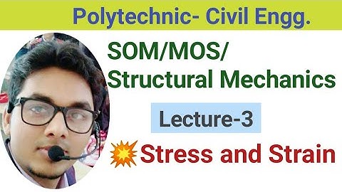 SOM/MOS/STRUCTURAL MECHANICS(Lecture-3) - Stress and Strain @Ashwini Sharma