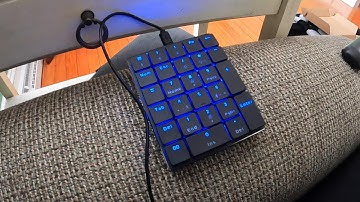 ROTTAY Number Pad, 2.4GHz Wireless Mechanical Numpad Rechargeable 10 Key Blue Switch Backlit Numeric