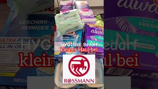 Rossmann Kleiner XS Haul für Hygiene Bedarf  Shorts Rossmann Haul Shopping