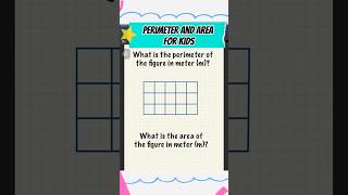 Perimeter and Area for kids. #math #mathtrick #maths #shorts #viral #trending #area #perimeter #fyp