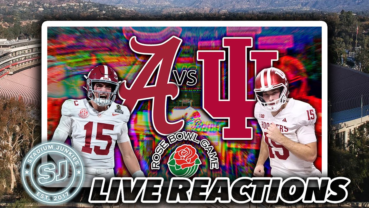 Alabama VS Indiana: 2026 ROSE BOWL GAME LIVE REACTIONS 📱 - YouTube