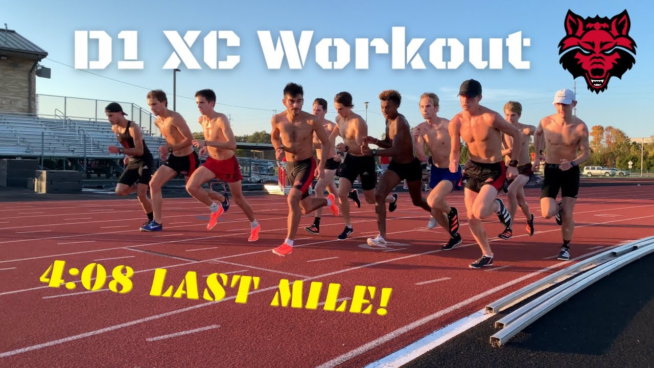 INSANE 408 LAST MILE!!! BRUTAL D1 XC WORKOUT!!! YouTube