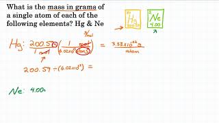 Calculate Grams Per Atom - Practice - 1