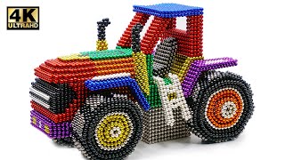 DIY - How To Make Color Tractor John Deere From Magnetic Balls ( Satisfying ) | Magnet World 4K