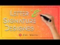 Letter e calligraphy signatures  how to sign like a billionaire  zee writes