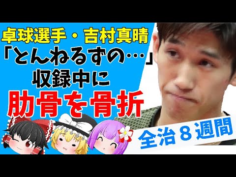 【ゆっくりニュース】「とんねるずの…」収録で卓球の五輪メダリスト吉村骨折　全治8週間　関係者「断れなかったのでは」