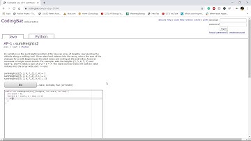AP-1 (sumHeights2) Java Tutorial || Codingbat.com