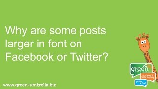 Why are Some Facebook and Twitter Posts Suddenly in a Huge Font?