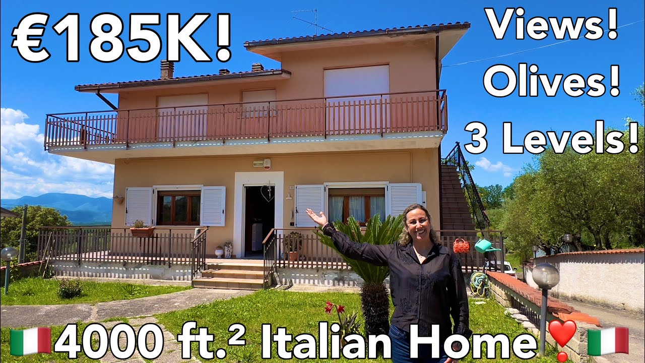 Massive 4,000 Sq Ft Home in Villa Felice, Italy – Incredible Views, Olive Trees & Only €185K!