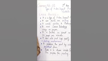 PGC lectures-Inter Part 1-KPK Board-Computer-Chapter 1 - Types of Non-Impact Printers