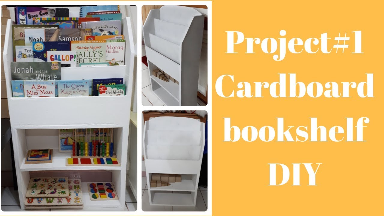 Diy Cardboard Bookshelf Youtube