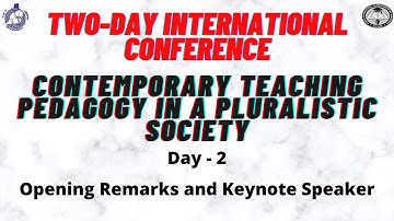 Day 2 | Opening remarks and Keynote Speaker | Prof. Sharad Sinha