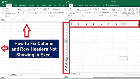 How to Fix Column and Row Headers Not Showing In Excel