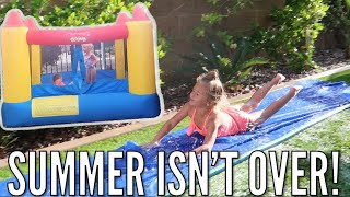 A Slip &#39;N Slide and Bouncy House in Our Backyard! | The Summer Isn&#39;t Over Yet | Throwback