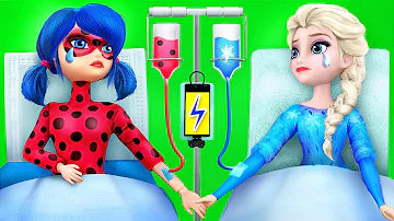 Elsa y Ladybug en el Hospital / 10 DIYs de Frozen