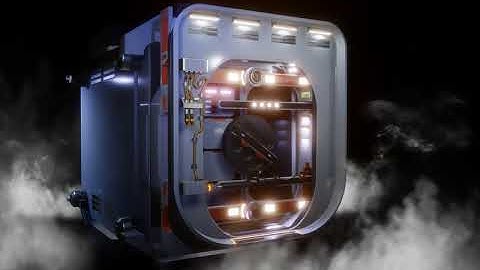 Sci-Fi Storage Container (Made in Blender) W/ Animation | Hard Surface