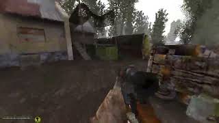wearing a gas mask in video game