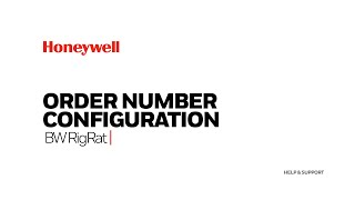 Order Number Configuration BW RigRat