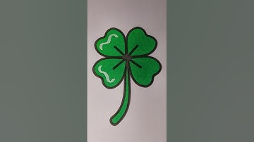 Lucky Four Leaf Clover art  #coloring #asmr #satisfyingvideo #painting #coloringbook #drawing