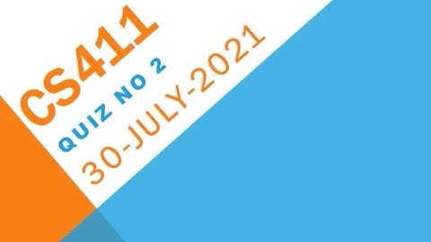 CS411 - Visual Programming Quiz No 2 Solution