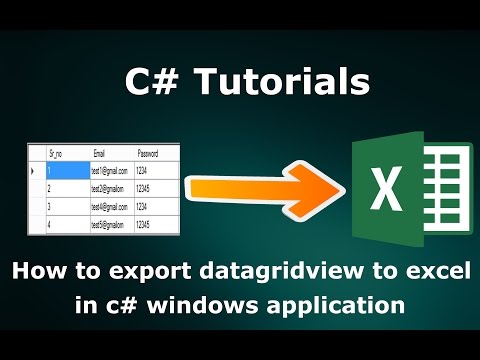 How to export datagridview to excel in c# windows application